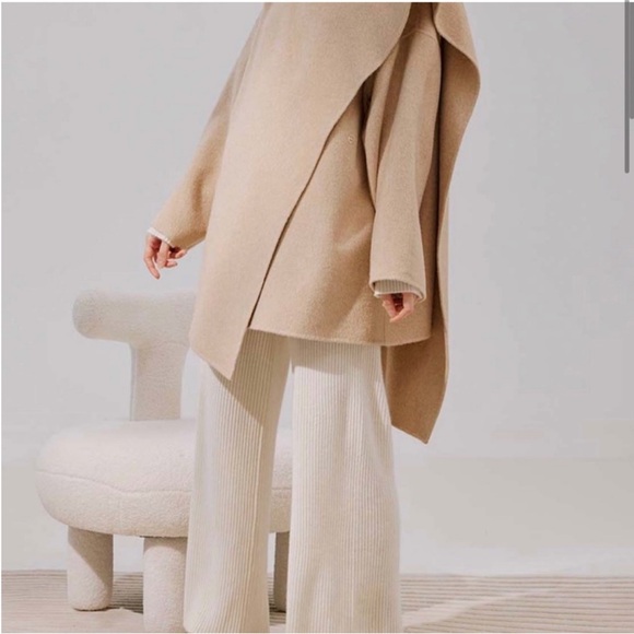 NWT Gentle Herd Camel Hair Wrap Coat - Picture 6 of 6